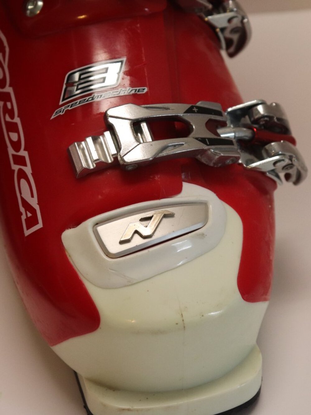Nordica Speedmachine 8 Red Mens Ski Boots Size 28.0 28.5 US 10 10.5 BSL 325mm - Picture 3 of 14
